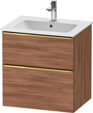 Duravit D-Neo Waschtischunterbau wandhängend Nussbaum Matt 610x462x625 mm - DE4361034790000 DE4361034790000