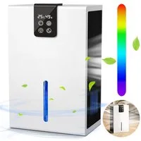 MOPUEA Luftentfeuchter Luftentfeuchter 2,8L mit LED, leise Schlafmodus, Auto Abschaltung, für 125 m³ Räume, Entfeuchtung 1 l/Tag, Automatische Abschaltung, leise im Nachtmodus, tragbar für Bad & Küche