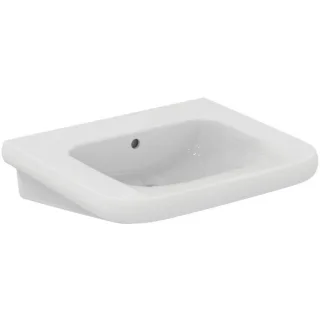 Ideal Standard Contour 21+ Waschtisch E3623HY ohne Hahnloch, mit Überlauf, 650x555x175 mm, Weiß SmartGuard+
