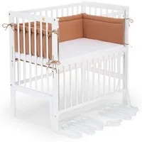 FabiMax Beistellbett Flex weiß, 2in1, Beistellbett und Stubenbettchen in Einem, innovatives Seitenteil