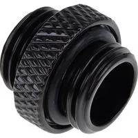 Eiszapfen Doppelnippel G1/4 AG auf G1/4 AG, Verbindung schwarz, für weiche Schläuche (PVC, Silikon, Neoprene)