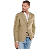emilio adani Sakko Herren Freizeit-Sakko mit Leinenanteil, Khaki