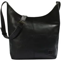 LECONI Umhängetasche mittlere Handtasche Damen Schultertasche Damentasche Leder LE0072, Echt Leder – verstellbarer Schulterriemen – Größe 33 × 33 × 9 cm