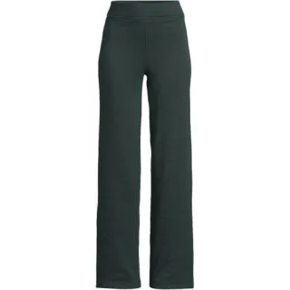 Serious Sweats Straight Fit Thermohose, Damen,  Grün, Baumwoll-Mischung/Polyester-Mischung, by Lands' End
