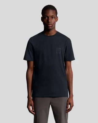 Lyle & Scott Sports T-Shirt mit farblich abgestimmtem Logo – Marineblau