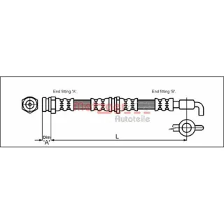 Metzger Bremsschlauch vorne Mazda 323 626 MX3 MX6