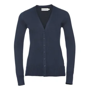 Russell Collection - Strickjacke Tiefer V-Ausschnitt für Damen (Dunkelblau)