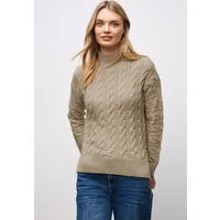STREET ONE Rollkragenpullover mit Zopfmuster