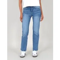 ESRA Straight-Jeans Damen Straight Leg Jeans hohe Leibhöhe Stretch-Jeans Regular Jeans G6 High Waist Straight Fit Jeans Damen Regular Hose bis Übergröße