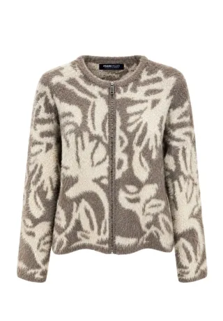 FRANK WALDER - Leichtjacke URBAN ESSENTIALS reißverschluss taupe - Gr. - 40