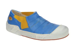Eject 12361 Herrensportliche Slipper Halbschuhe Blau Echtleder Gummisohle Wec...