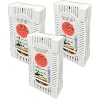 HAC24 Granulat-Luftentfeuchter 3x Kühlschrank Entfeuchter Trockner Lufterfrischer Geruchsentferner, Box gegen Gerüche Feuchtigkeit & Schimmel