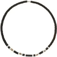 Made by Nami Perlenkette Surfer Halskette mit echten Kokosnussperlen, Herren Damen Strand Schmuck Wasserfest