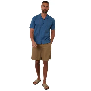 Threadbare - Bowlinghemd für Herren, Mit Kragen, kurzärmlig (Denim)