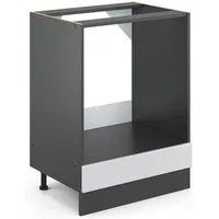 Vicco Herdumbauschrank R-Line, Weiß Hochglanz/Anthrazit, 60 cm ohne Arbeitsplatte (1-St)
