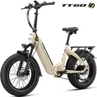 TTGO E-Bike Klapprad 20 Zoll, 4,0'' Fatbike-Reifen, 70Nm, Lockout-Federgabel, Faltrad, 7 Gang SHIMANO, Kettenschaltung, Heckmotor, 864 Wh, 140km, Drehmomentsensor, max. 150kg, Elektrofahrrad, hydr. Bremsen