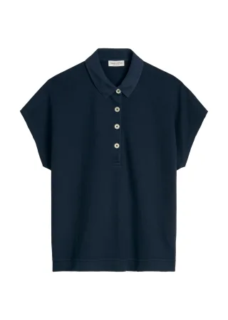 Marc OPolo Casual - Poloshirt loose Deep Night Blue - Gr. - XS