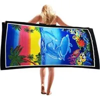Diwzbyn Strandtuch 70x140 cm Strandlaken Strandhandtuch Mikrofaser Schnelltrocknend, (1-St), Leichtes, Sandfrei, Badetuch für Strand Schwimmen Sauna Camping