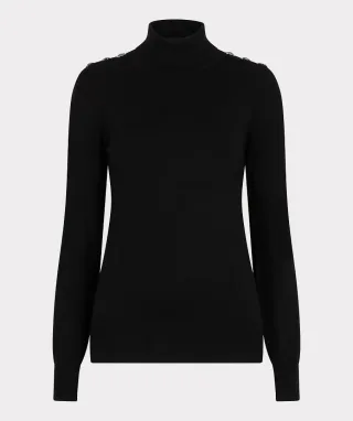Esqualo - Rollkragenpulli schwarz - Gr. - XS