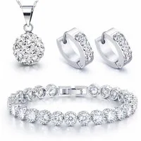 Kim Johanson Schmuckset Alina (Set, 3-tlg), mit Zirkonia, aus 925 Silber und Metall