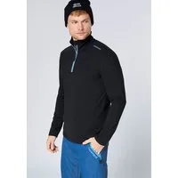 Chiemsee Strickfleece-Pullover mit sportlichem Logodruck, Langarm-Design, aus Strickfleece