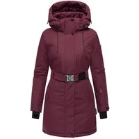 Navahoo Wintermantel Frostkuss 14 Warmer Damen Mantel mit abnehmbarer Kapuze und Taillengürtel