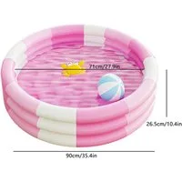 Blusmart Planschbecken Aufblasbares Kinderschwimmbecken, (Mit Fußpumpe, Geeignet für den Innen- und Außenbereich), Mädchen Junge Garten Hinterhof