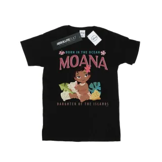 Disney Damen/Damen Moana Born In The Ocean Baumwoll-Boyfriend T-Shirt (Schwarz)