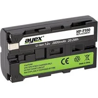 ayex NP-F550 Akku für Sony 100% kompatibel, langlebig und zuverlässig Kamera-Akku