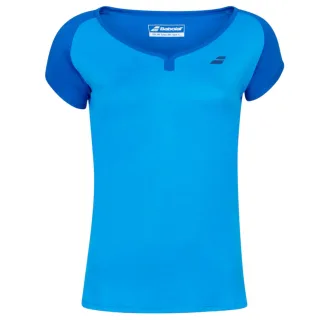 Babolat - "Play" T-Shirt für Mädchen, U-Boot-Ausschnitt , Kurze Ärmel (Blaue Aster)
