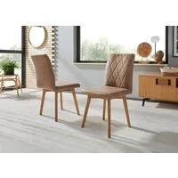 OTTO home Esszimmerstuhl Brest (Set, 2 St), Gestell aus Eiche Massivholz geölt
