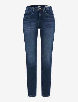 Brax Damen Five-Pocket-Hose Style MARY USED REGULAR BLUE, denim blau regular, Gr. 34