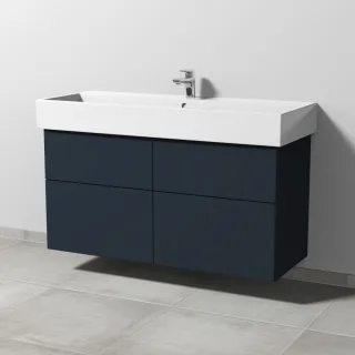 Sanipa 3way Waschtischunterbau zu Duravit Vero Air Waschtisch mit 2 Auszügen, Marine-Matt SP4361R