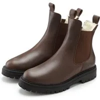 Elbsand Chelseaboots, Stiefel, Boots, Winterstiefel, Schlupfstiefel Stiefelette aus Leder mit Warmfutter, Lederstiefelette