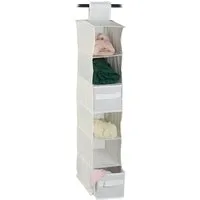 relaxdays Hängeaufbewahrung Hängeregal für Kleiderschrank, weiß