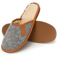 Home & Joy Casual Leder o. Filz Hausschuh (aus Leder o. Filz, rutschfest, bequem, weich, leicht, atmungsaktiv) Damen & Herren Pantoffeln Latschen Schlappen Slipper Pantoletten