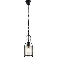 Lindby Hängeleuchte Rozalie, Metall, Schwarz IP20, 1 x 60 W