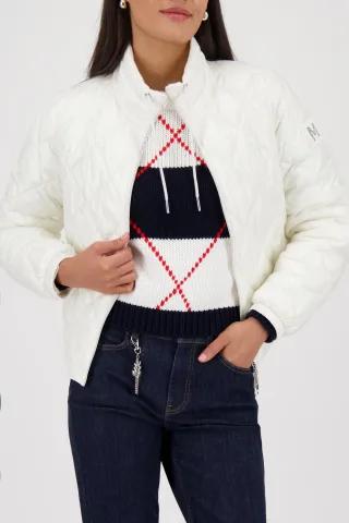 monari - Steppjacke mit Stehkragen off-white - Gr. - 44