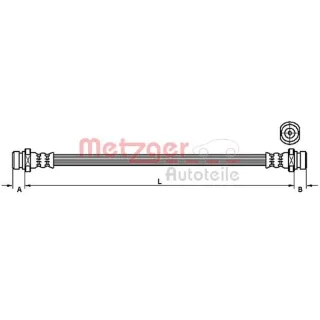 Metzger Bremsschlauch hinten Mitsubishi Pajero Pinin 1