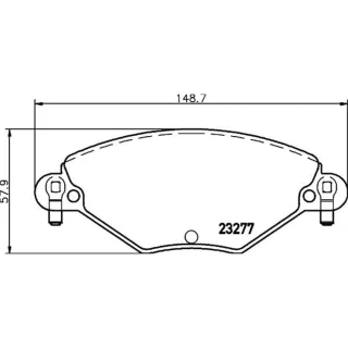 Hella Bremsbel?ge vorne Citroen C5 8DB355019-411