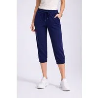 R-CAMP Caprihose Jogginghose Damen kurze Hose 3/4 kurze Sporthose (1-tlg., Freizeithosen für Frauen) Baumwolle, Atmungsaktiv, Elastisch