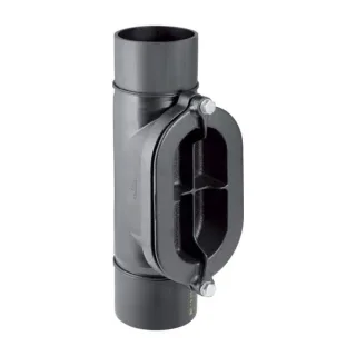 Geberit Pe Reinigungsstück 367454161 DN 100, 90Grad, mit ovaler Serviceöffnung, PE-HD