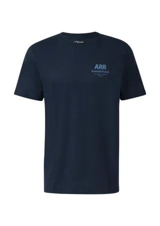 s.Oliver Red Label - T-Shirt mit Frontprint und Artwork blau - Gr. - L