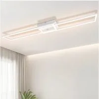 ZMH LED Deckenleuchte Wohnzimmer 2 Rahmen Modern 3000K Schwarz/Weiß 32W Deckenlampe, Augenschutz, Einfache Installtion, Einstellbare Helligkeit, LED fest integriert, Warmweiß