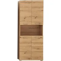 welltime Hochschrank Avena Badschrank 4-türig mit o. Fach und 4 Einlegeböden - B/T/H 73/31/190 cm