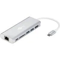 USB-C Multiport Adapter HDMI USB CR RJ45 PD aluminium