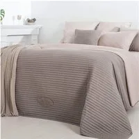 SEI Design Bettüberwurf Royal taupe-beige 240x260cm, bestickt und Wendefunktion