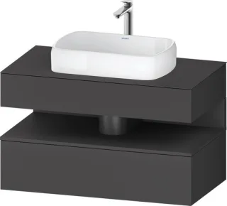Duravit Qatego Konsolenwaschtischunterbau wandhängend Graphit Matt 1000x550x600 mm - QA4731049490010 QA4731049490010