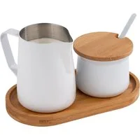 APS Milch- und Zuckerset (5-tlg), Bambus, Edelstahl