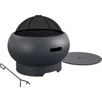 loft24 Gartenkamin Asher, Outdoor Kamin aus Keramik